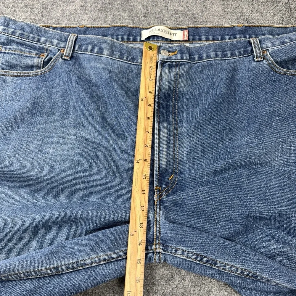 Vintage Levis 550 Relaxed Fit Jeans Mens 52x27 Blue Denim‎ Tapered Leg Hemmed